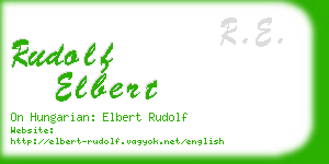 rudolf elbert business card